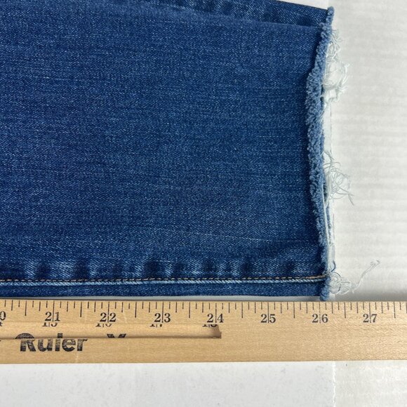 Edwin Jeans Women's 31 Bree Straight Crop High Rise Blue Faded Stretch Denim - Picture 12 of 16